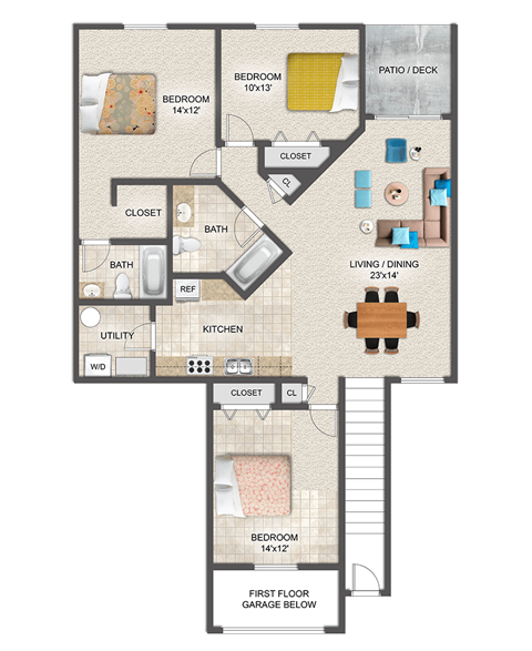 Pembrook Place Apartments Oak Floor Plan